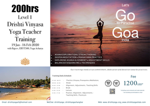 200Hrs Yoga Teacher Training - Goa, India
with Rajeev
Jan - Feb 2020